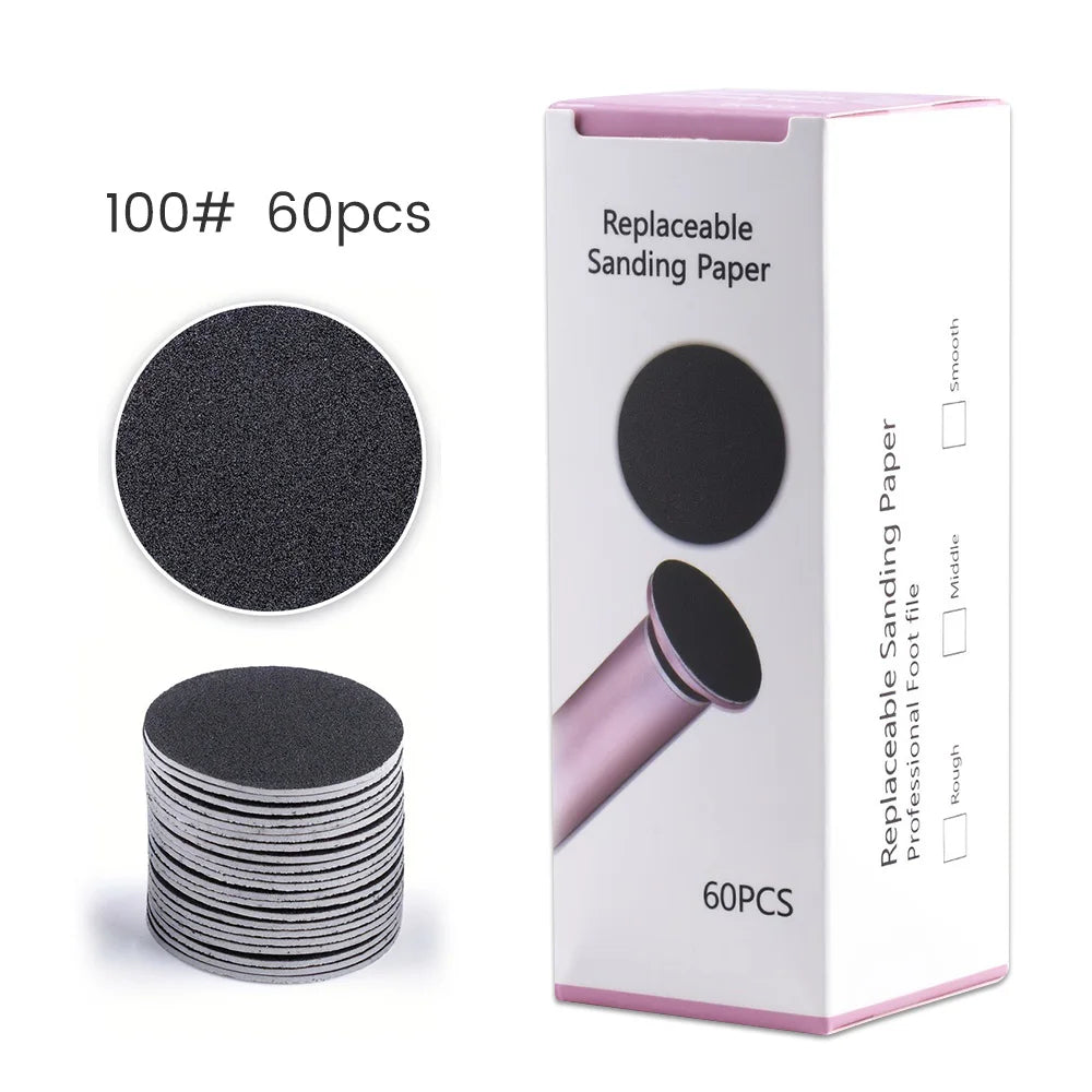 60pcs Replaceable Sandpaper Disc