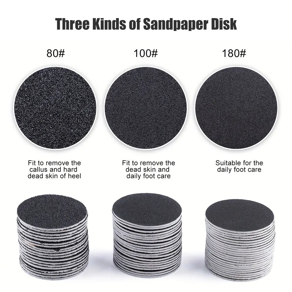 60pcs Replaceable Sandpaper Disc