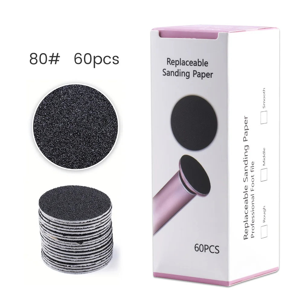 60pcs Replaceable Sandpaper Disc